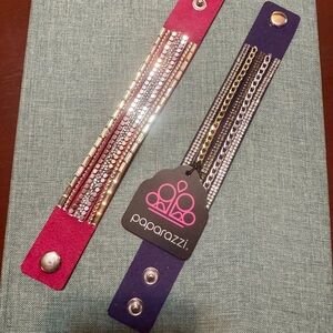 NWT ❗️❗️Paparazzi Pink and Purple Chain Link bracelets